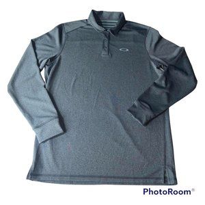 Oakley Mens Size XL Gray Blue Longsleeve Performance Shirt Quarter Zip - Nice!